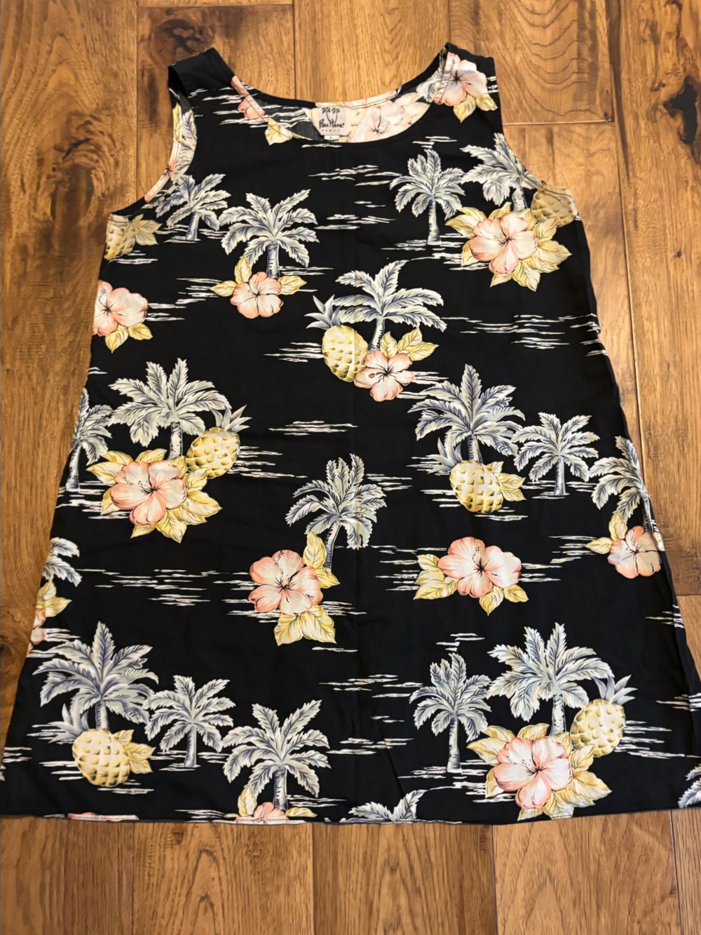Women’s Black Tropical Floral Dress Midi